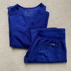 Limited edition Galaxy blue Figs scrub set